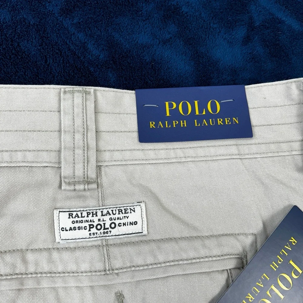 NWT Polo Ralph Lauren Classic Fit Chino Shorts 50B Cargo Beige Stretch‎